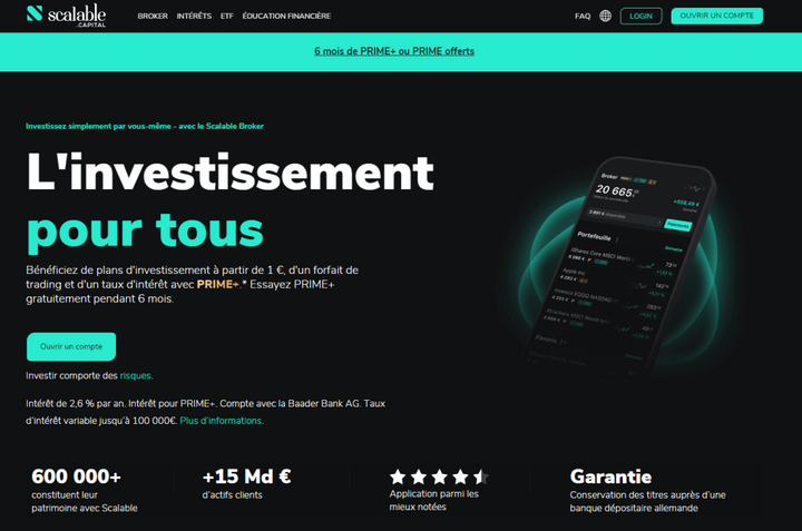 Scalable capital le courtier en ligne avec le plus grand choix d'ETF